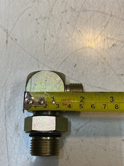 8 Quantity of 90 Degree Elbow Male x Male Hydraulic Adapters 27mm Thread (8 Qty)