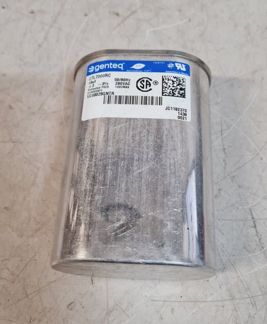 Genteq Motor Run Capacitor 27L7000RC | VC48028GNTR | JC1182370 | 1438 | 0021