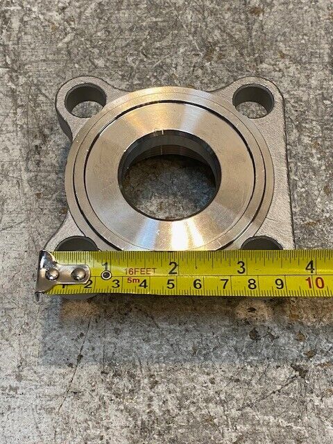 CF8M Forged Flange Pipe Adapter 56mm Bore 76mm Oct OD 15mm Bolt Holes