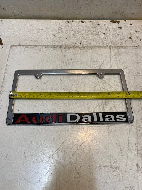 2 Quantity of Audi Dallas License Plate Frame 2-Hole 12" L 6-1/4" W (2 Quantity)