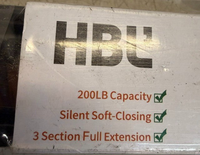 4 Count HBL Heavy Duty Soft-Close Ball Bearing Drawer Slides 22in X004ISBJ7