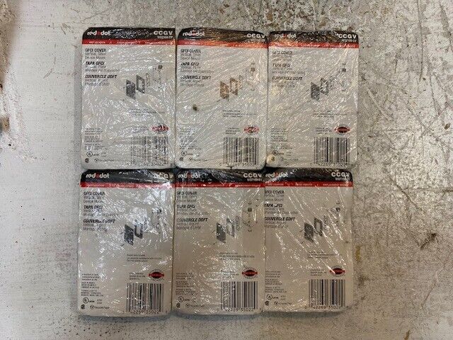 6 Quantity of Red Dot GFCI Outlet Covers CCGV WGF100-CV (6 Quantity)