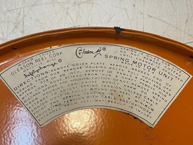 McGraw-Edison Gleason Reel Corp Spring Motor Unit Kit Order Part No. 006968