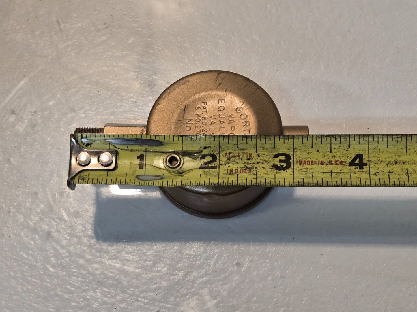 Gorton Vapor Equalizing Valve No. C | Pat. No. 3494293 and 2709550