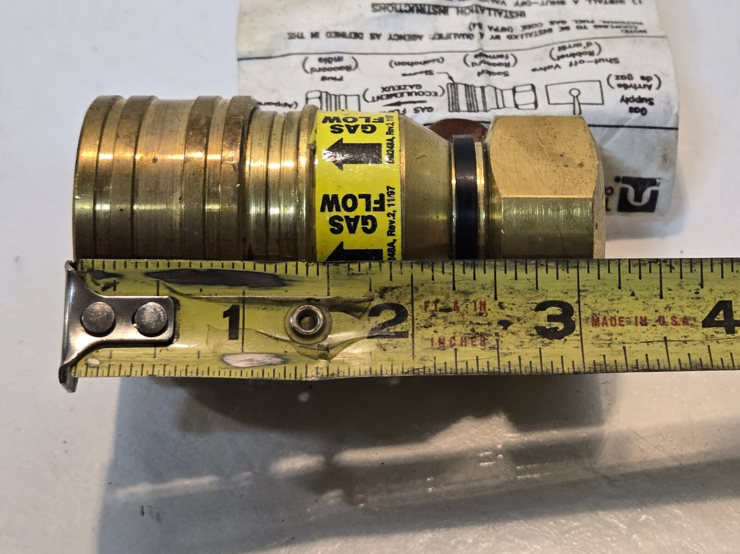 Dormont Mfg B-75-S Quick Disconnect Gas Valve | 9909 | 100-150B | REV_ 8/98