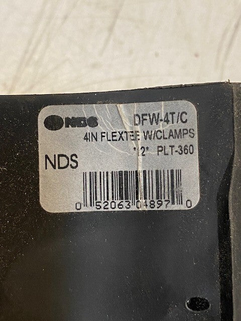 NDS DFW-4T/C 4" Flexible Saddle Tee w/ Clamps DFW-4T | PLT-360