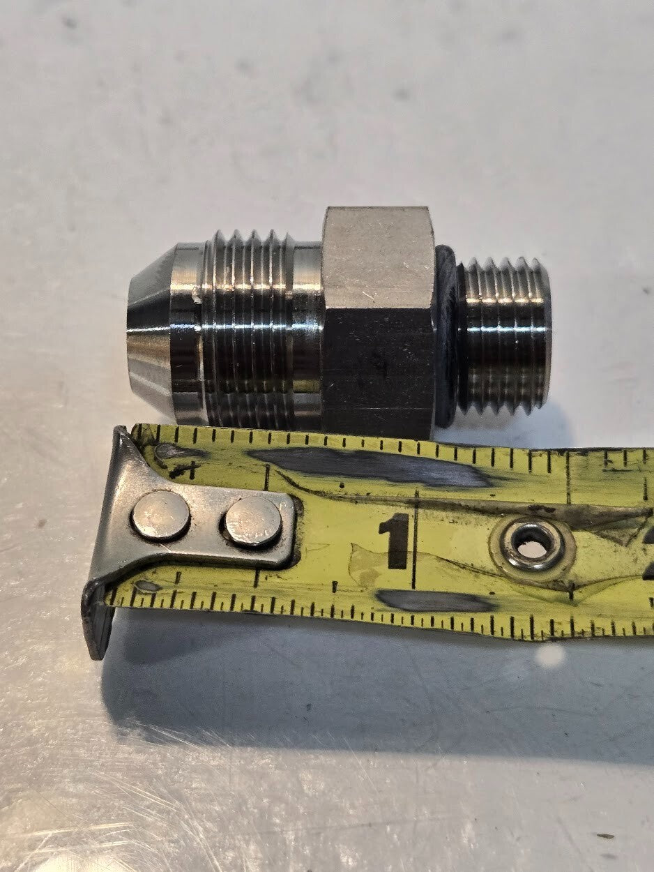 2 Quantity of Brennan Industries 6400-08-06-O-SS 3/8" Flare x 3/8" ORB Fittings