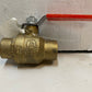 PlumbMaster 600 WOG 1 1/4" Brass Ball Valve Red Handle Female