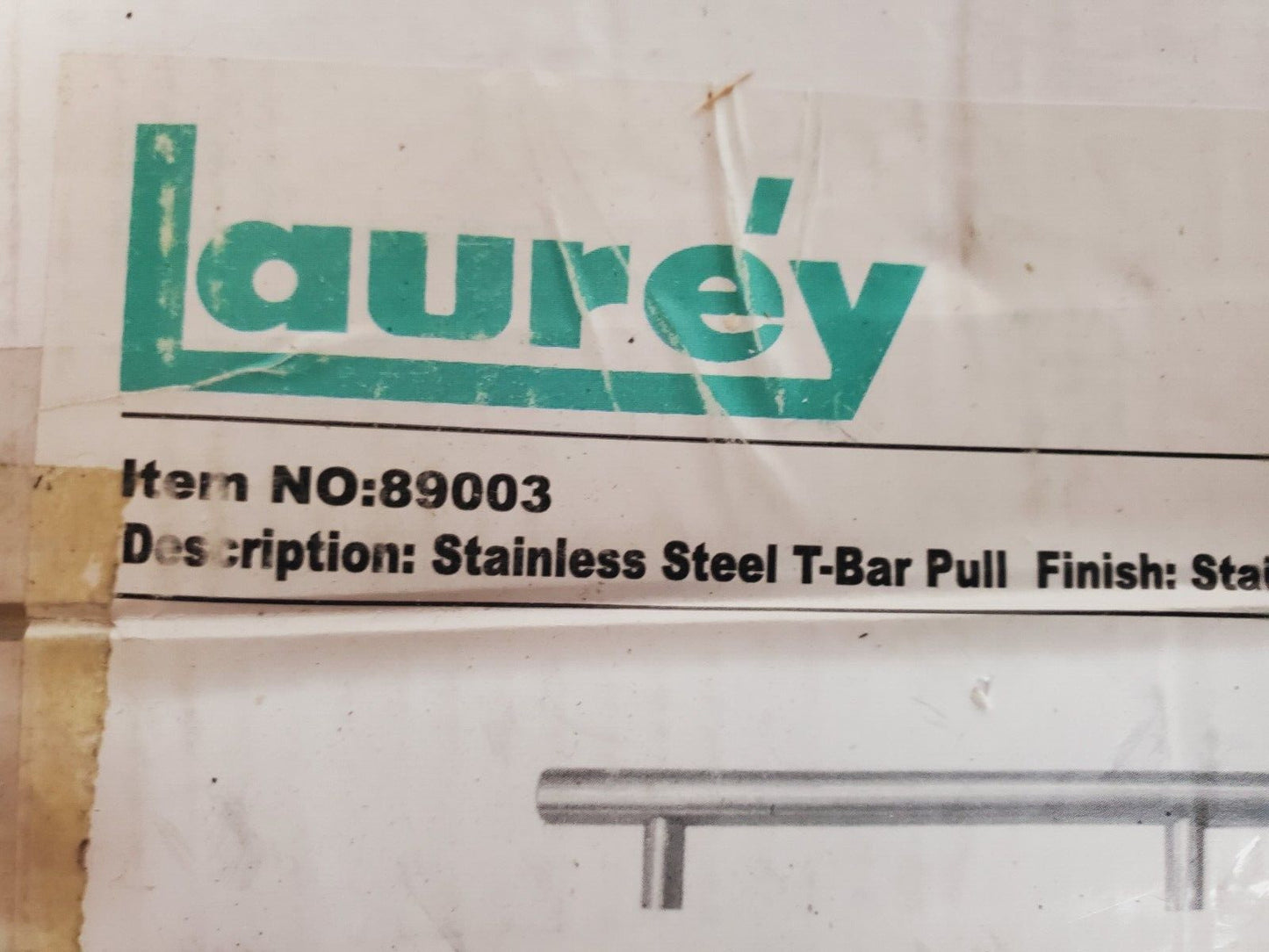 10 Qty of Laurey Melrose Stainless Steel T-Bar Pulls 6-1/4 in 89003 (10 Qty)