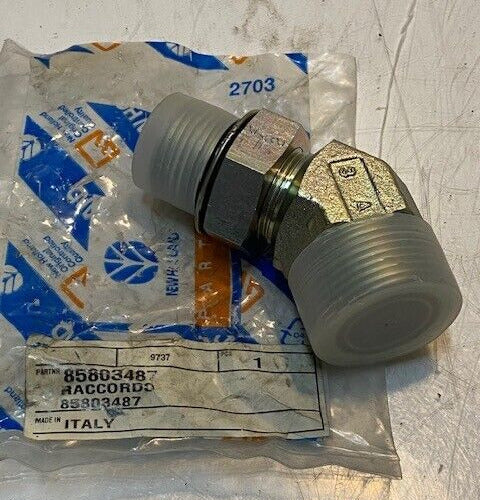 New Holland Elbow Fitting 85803487 | 36mm Thread 21mm ID 27mm Thread 15mm ID