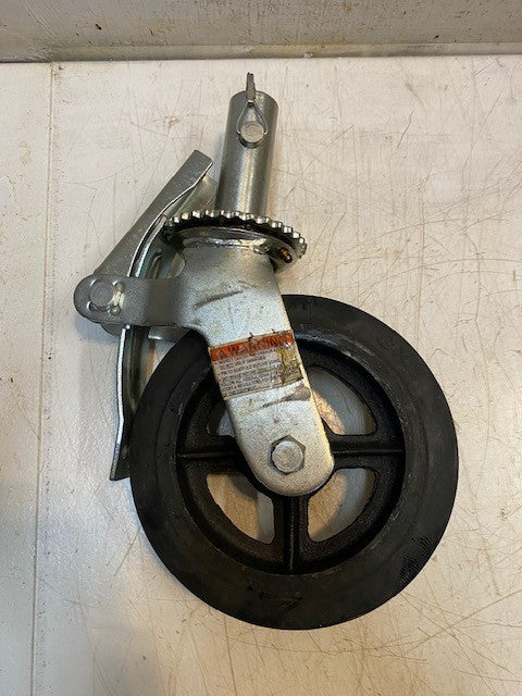 3 Quantity of 8x2 Heavy Duty Scaffolding Caster Wheels w/ Rubber Tires (3 Qty)