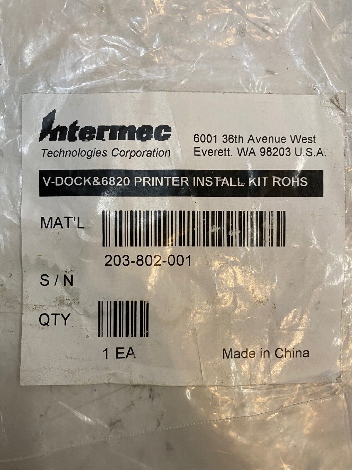 Intermec Vehicle Dock Installation Kit 203-802-001 | 236-106-005 | 236-105-001