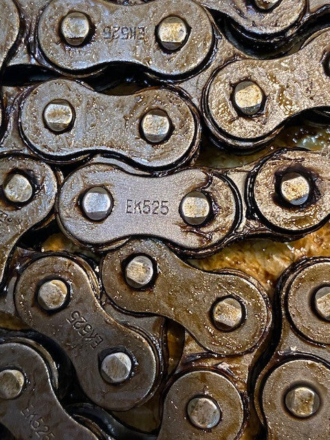 EK525 Standard Motorcycle Drive Roller Chain 63" Long