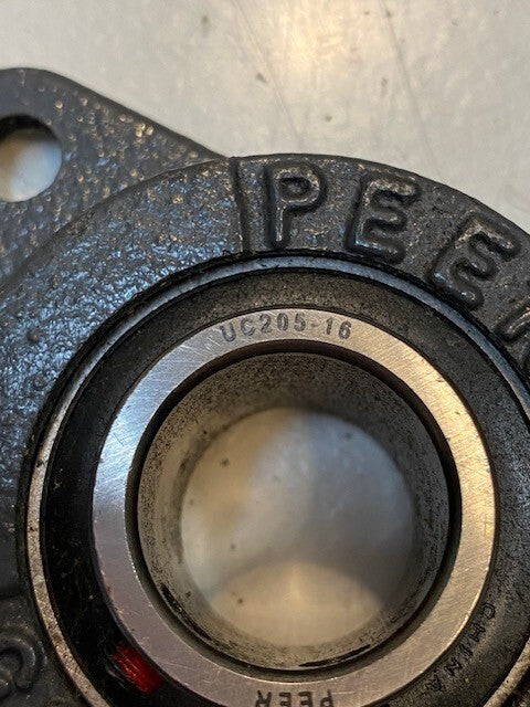 4 Qty of Peer Flange Bracket FB205 Insert Bearing UC205-16 | 25mm Bore (4 Qty)