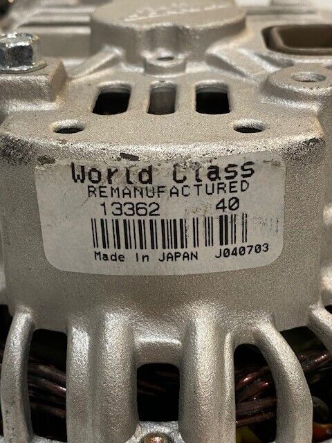 Remy World Class Remanufactured Alternator 13362, J040703