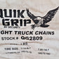 2 Qty. of Quik Grip V-Bar Light Truck LRS Tire Traction Chains QG2809 (2 Qty)