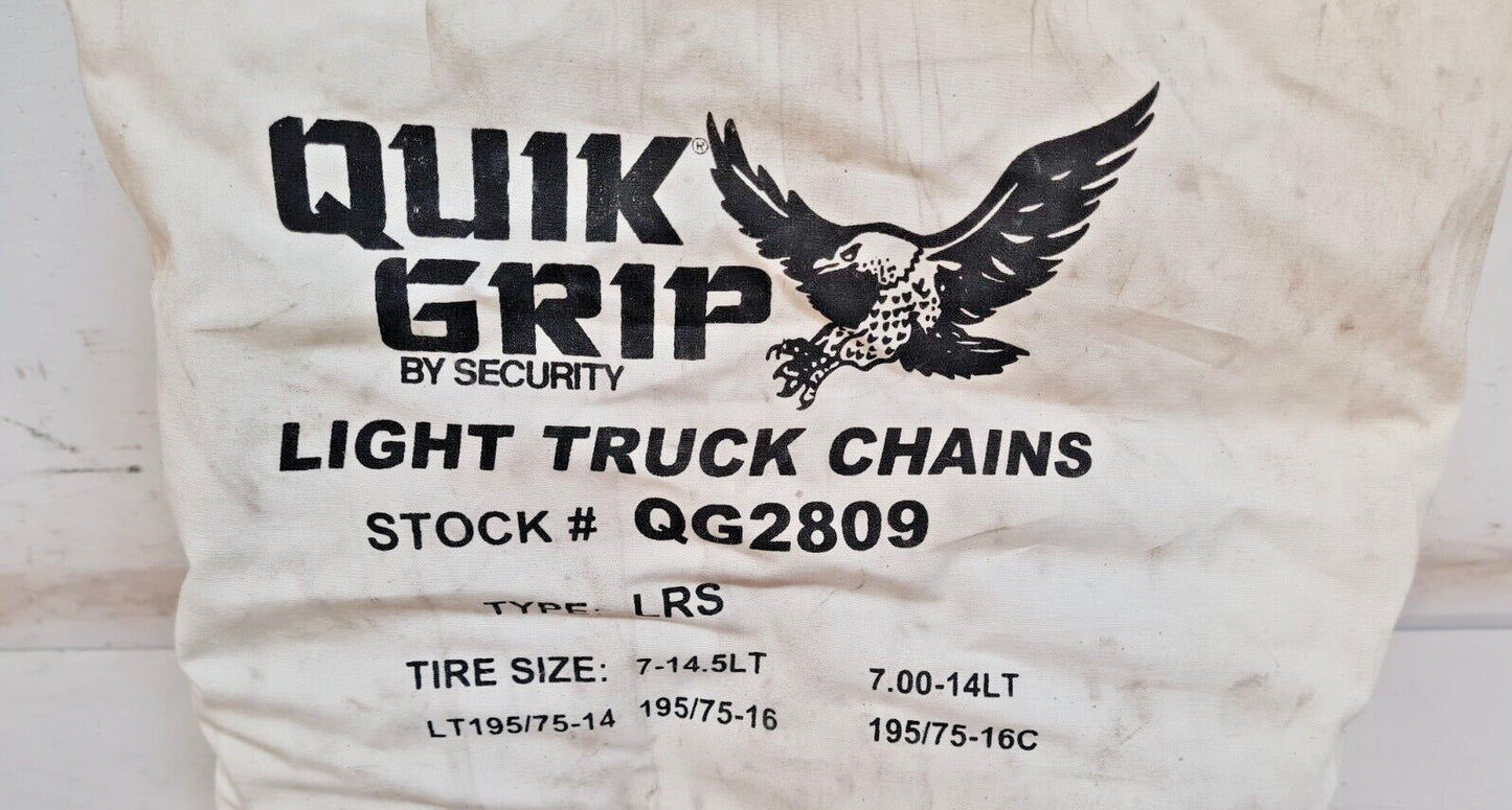 2 Qty. of Quik Grip V-Bar Light Truck LRS Tire Traction Chains QG2809 (2 Qty)