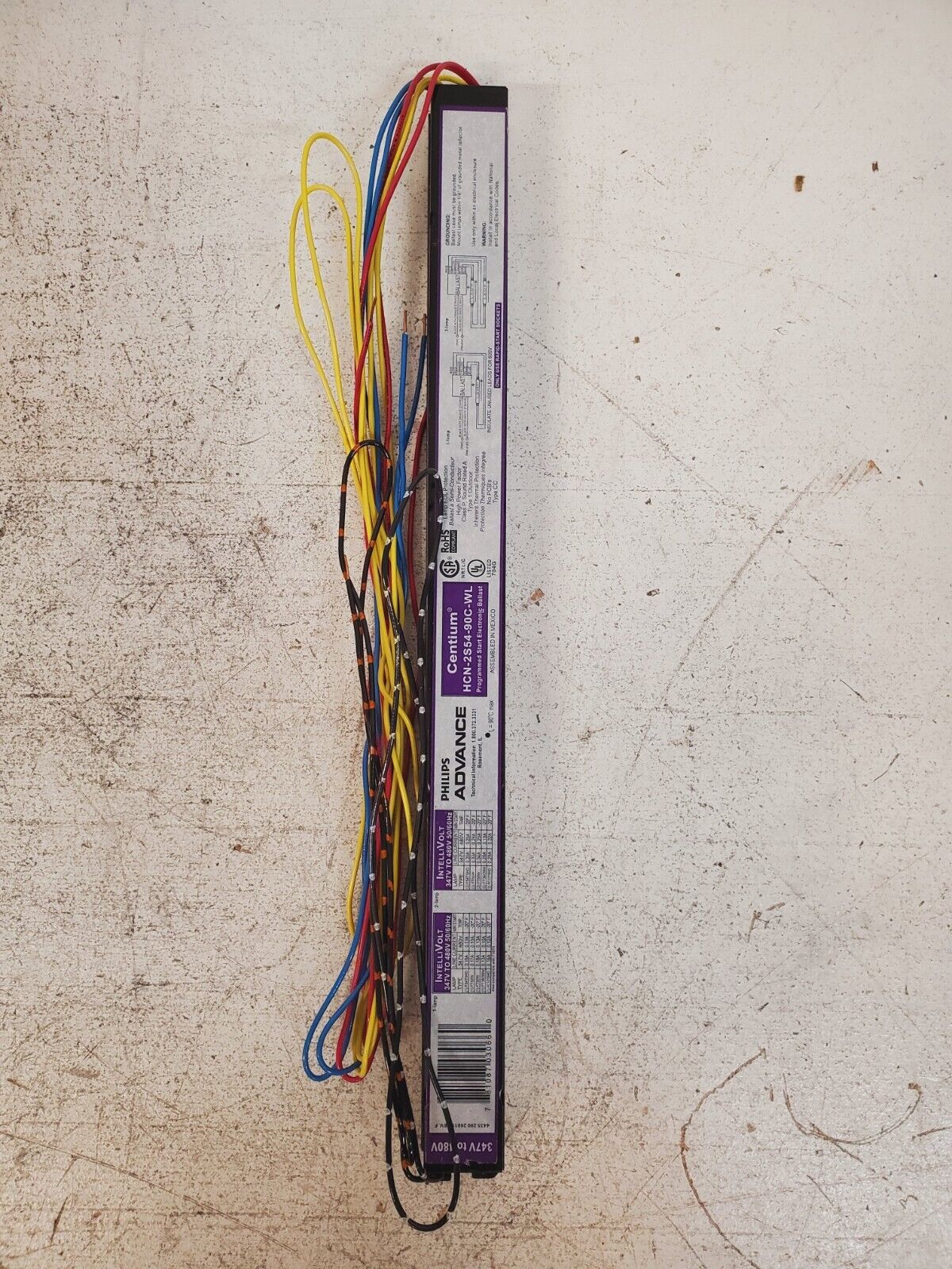 Philips Advance Fluorescent Ballast Centium HCN-2S54-90C-WL