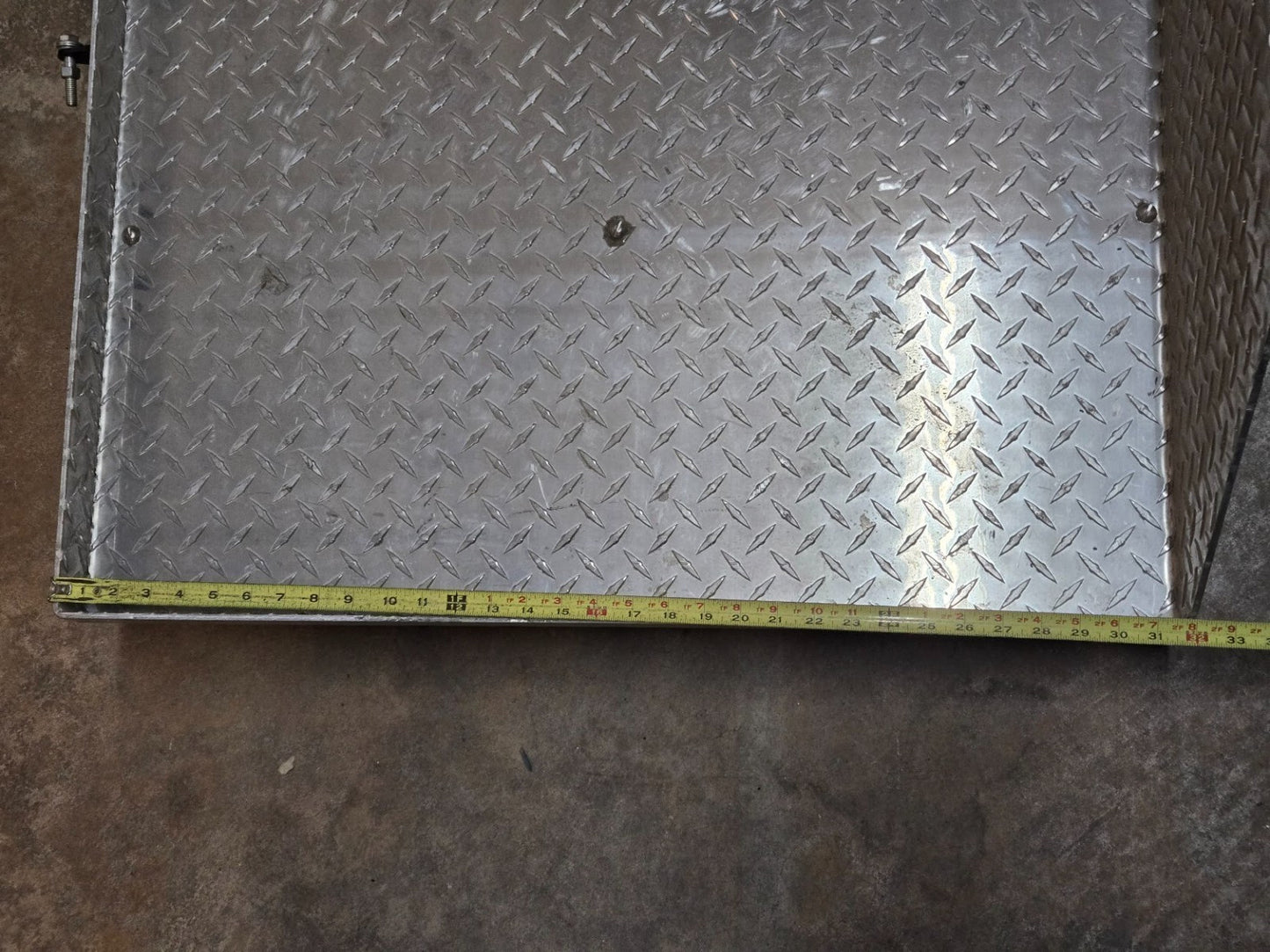 Diamond Plate Golf Cart Bed | 44" x 32" Bed | 8mm Mounting Holes | 3/8" Bolts