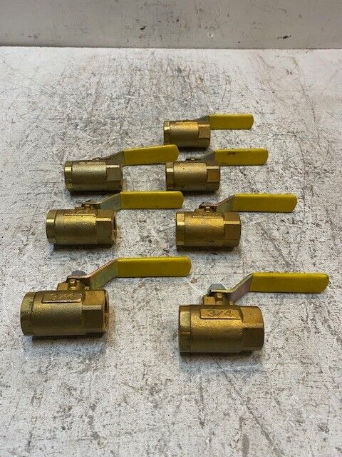 7 Quantity of Parker 3/4 600 WOG Brass Ball Valves (7 Quantity)