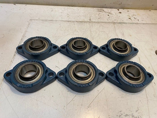 6 Quantity of NKB 2-Bolt Flange Bearings LF206 SB206-20 31mm Bore (6 Qty)