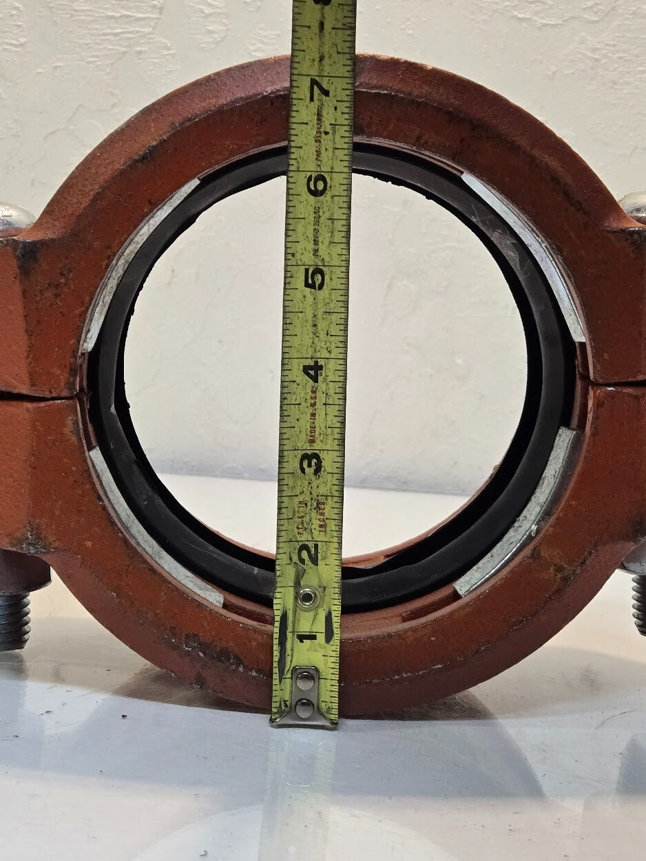 Gruvlok Roughneck Ductile Iron 5" Pipe Coupling Fig. 7005 Torque Bolts 250lb/ft