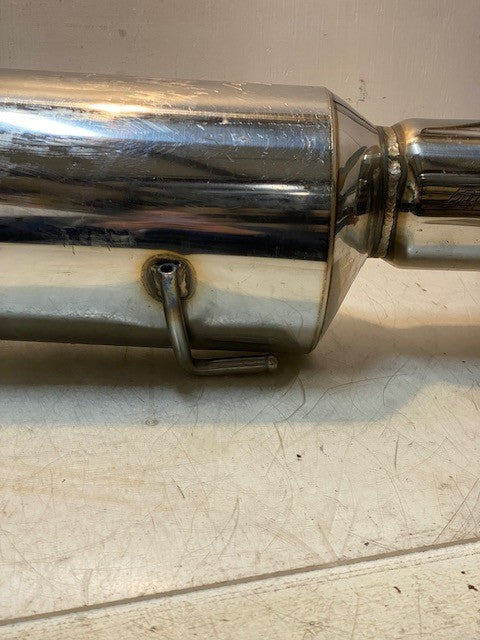 Greddy Automotive Twin-Loop Exhaust Muffler 30" Long 8-1/4" Dia. 57mm Bore