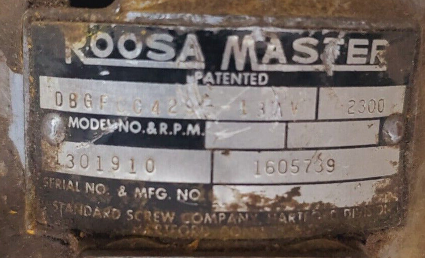 Roosa Master Injection Pump DBGFCC429 | 301910 | 1605739 | 2300 Damaged