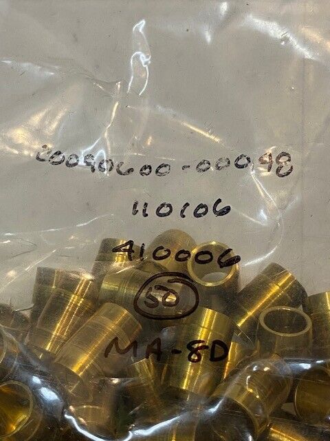 Bag of 50 of Brass Bushing/Bearings 19mm L 11mm End 10mm End MA-8D | 110106