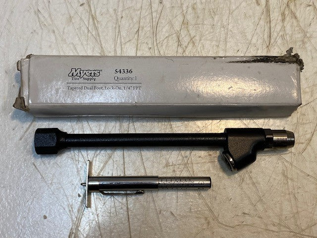 Myers 54336 Tapered Dual Foot Lock-On 1/4" FPT Closed Air Chuck Cap Tire Valve