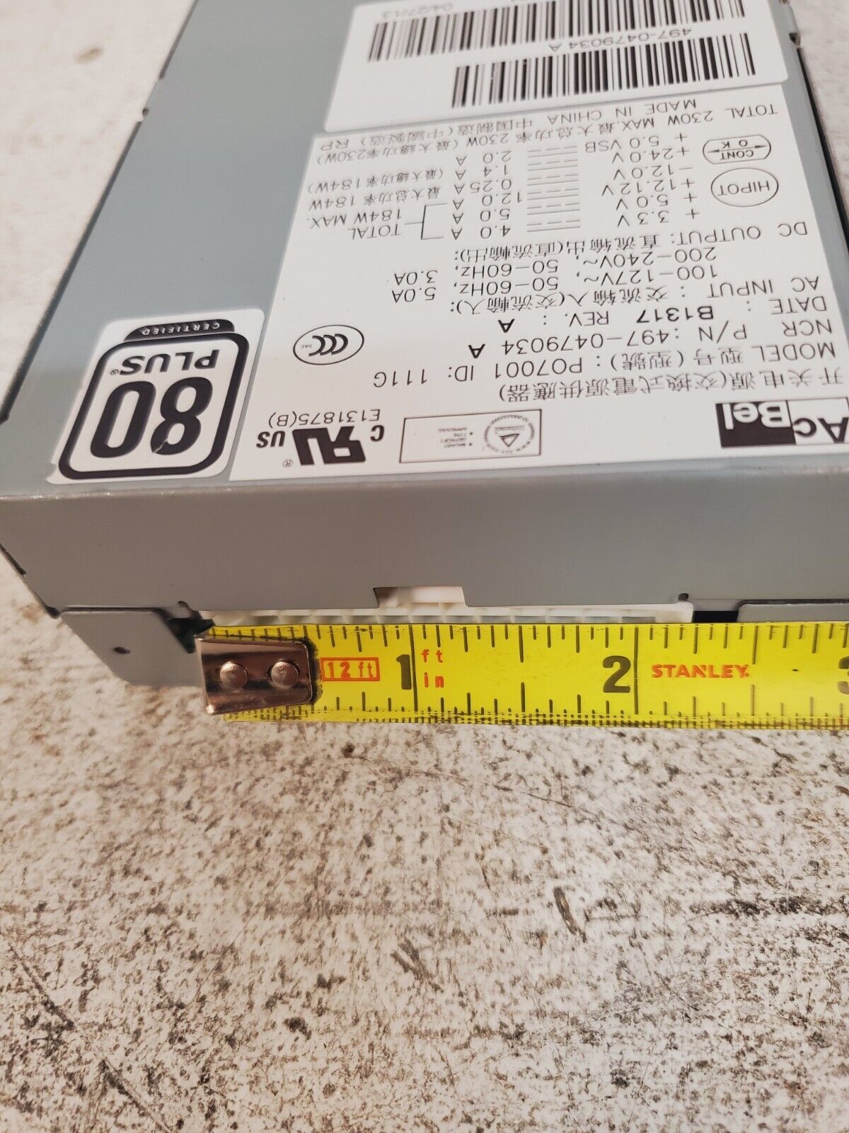 Acbel Power Supply Unit P07001 For NCR 497-0479034A