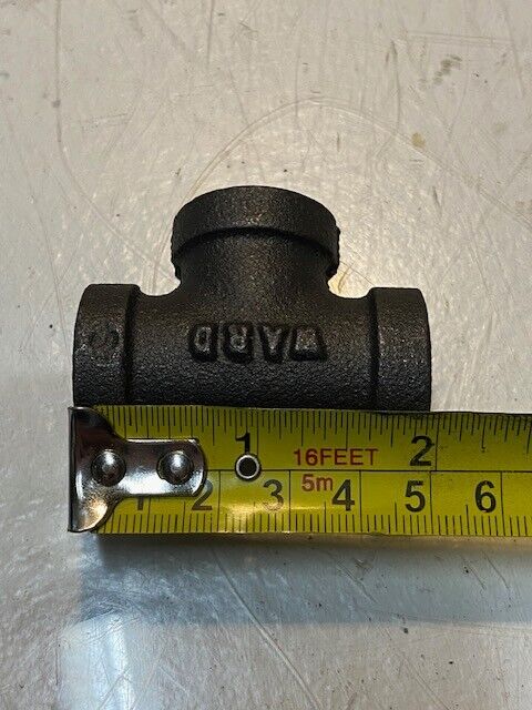 8 Quantity of Dyna Systems 41821003 Ward Black Malleable Pipe Tees 3/8" (8 Qty)