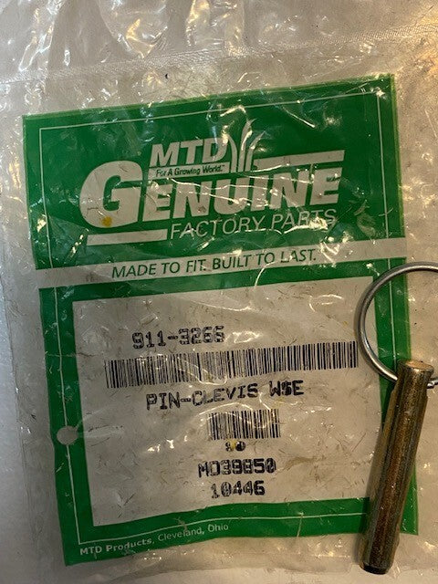 10 Quantity of MTD Genuine 911-3266 Pin-Clevis' (10 Quantity)