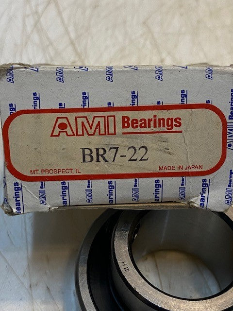 AMI Bearing BR7-22 Set Screw Locking Single Row Cylindrical Ball Bearing Insert