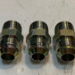 3 Qty of Hydraulic Flare Cone Male Connectors 2" L 16mm ID 26mm Thread (3 Qty)