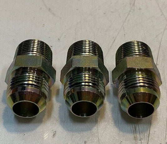 3 Qty of Hydraulic Flare Cone Male Connectors 2" L 16mm ID 26mm Thread (3 Qty)