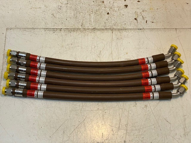 6 Quantity of Parker Stratoflex 124-6J Hydraulic Hose Assemblies (6 Quantity)