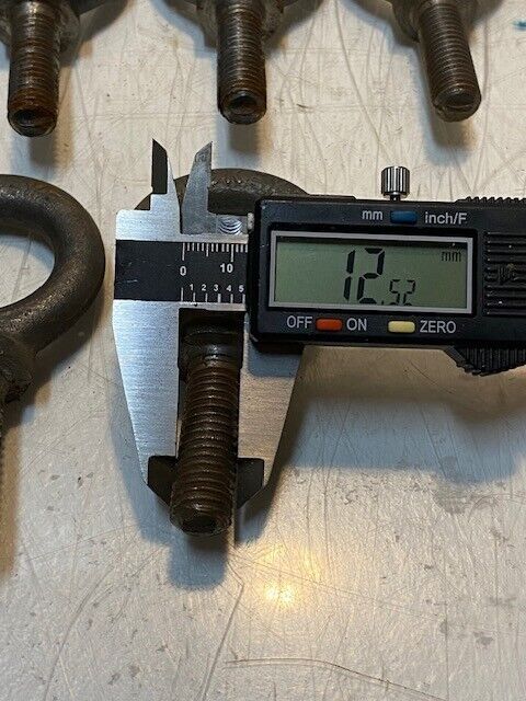 13 Qty of Buckeye Eye Bolts 3050 | 3-3/4" L 2" W 31mm Bore 13mm Thread (13 Qty)