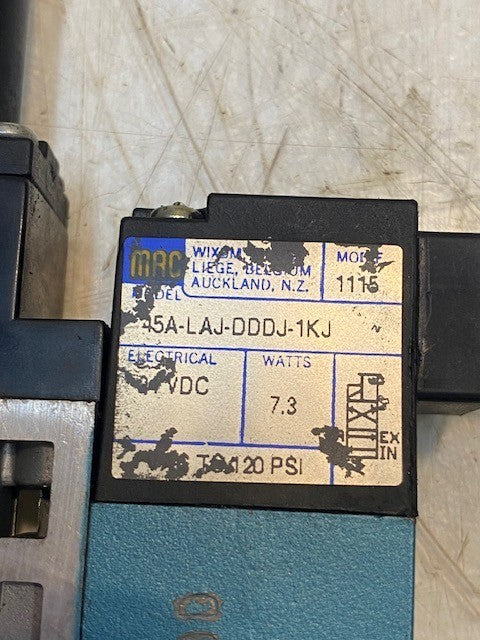 MAC Pneumatic Solenoid Air Control Valve 45A-LAJ-DDDJ-1KJ | 24 VDC | 7.3 Watts