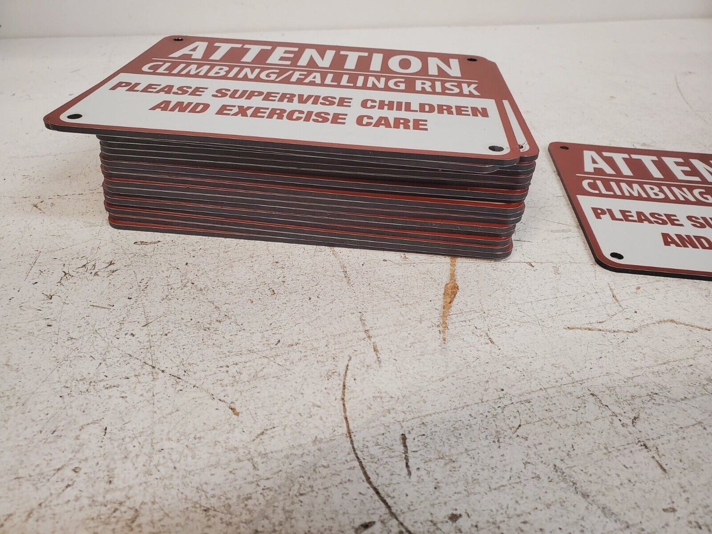 19 Qty Climbing/Falling Risk Signs 6"x8" (19 Quantity)