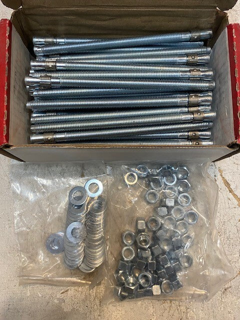 80 Qty of Red Head 06935340 Wedge Anchors 3/8 x 7" Carb Steel WS-3870 (80 Qty)