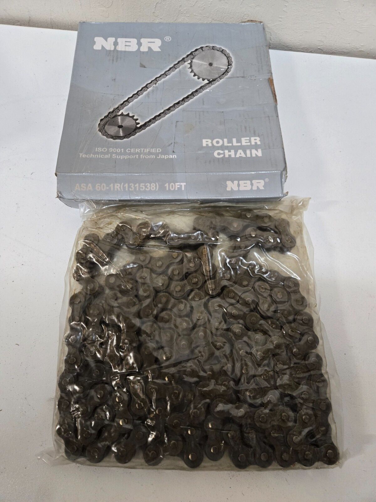 NBR Roller Chain 60-1R (131538) 10 Feet