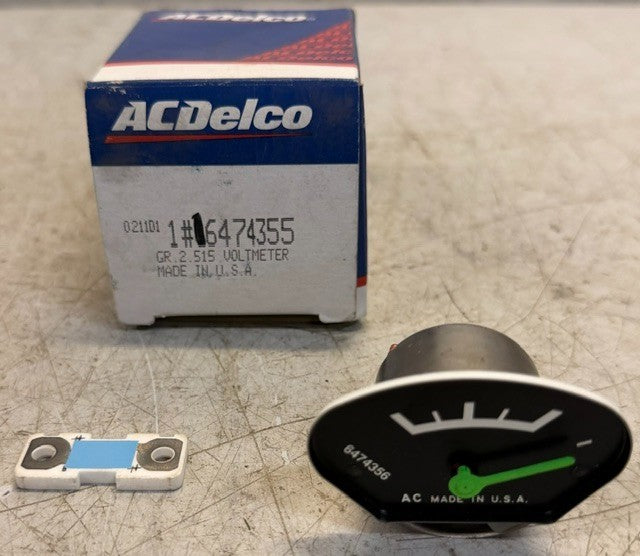 ACDelco Voltmeter Gauge 6474355 Automotive Electrical Voltage Meter Panel