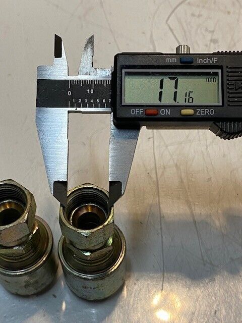 3 Quantity of Hydraulic Hose Fittings G25170-0808 | 17mm Female 32mm OD (3 Qty)