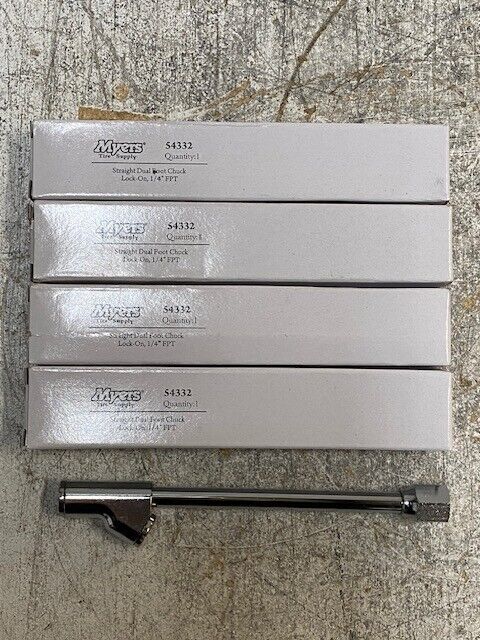 4 Qty of Myers 54332 Straight Dual Foot Chuck Lock-On 1/4" FPT (4 Quantity)