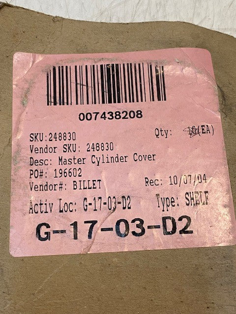 Billet Master Cylinder Cover 248830 Silver for POL GM Truck '88-UP