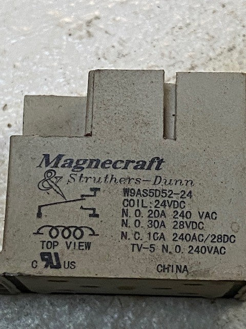 3 Quantity of Magnecraft Struthers-Dunn W9AS5D52-24 Coil 24VDC (3 Quantity)