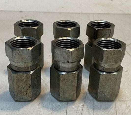 6 Quantity of Female Straight Swivel Pipe Adapters 1-7/8" L 25mm OD (6 Quantity)
