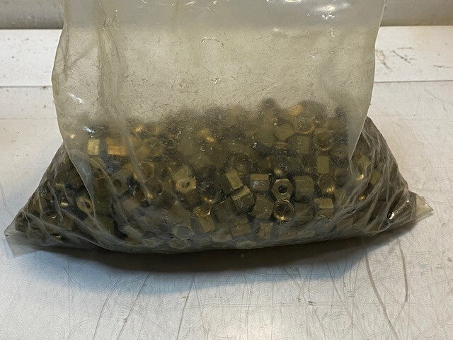 6lb Bag of Compression Fitting Hex Nuts 10mm L 11mm W 5mm ID 8mm Thread