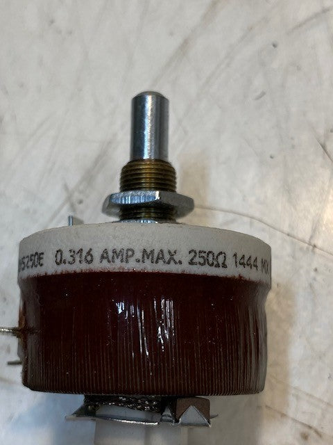 Ohmite RHS250E Power Resistor Rheostat Potentiometer Shaft 0.316 Amp Max